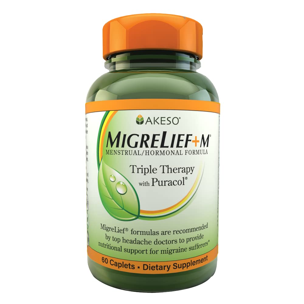 MigreLief+M – Integratore avanzato di supporto nutrizionale per la salute neurologica delle donne e il comfort della testa – 60 caplets (1-Month Supply)