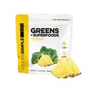 Polvere di Super Greens, Polvere di Greens aromatizzata naturale con clorella, Spirulina, Superfoods & fibra prebiotica, senza ingredienti artificiali, senza glutine, aroma tropicale di Greens, 30 Srvg