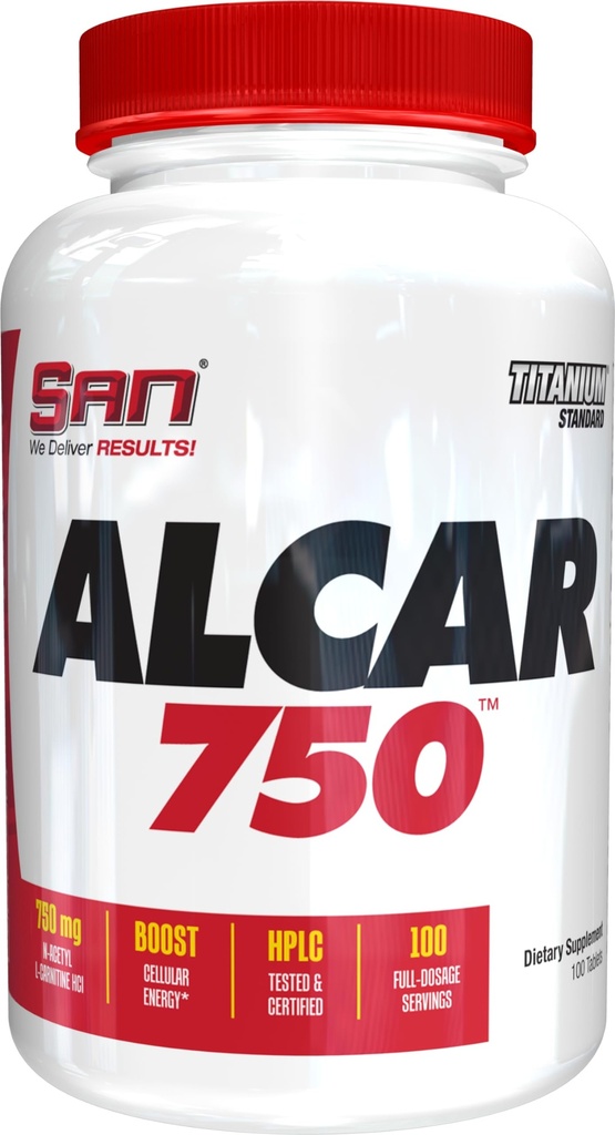 Alcar 750 - Pure Acetyl L-Carnitina per energia, messa a fuoco e metabolismo grasso 100 Serve
