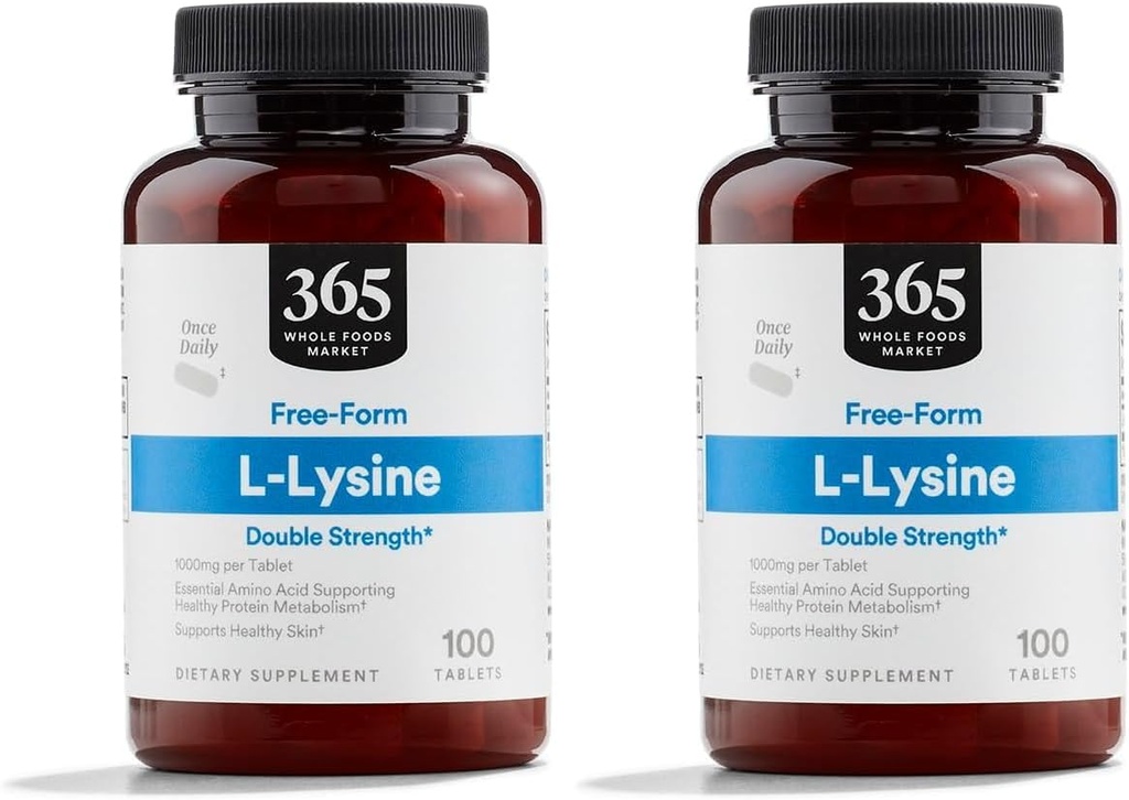 Mercato dei cibi integrali, L-Lysine Double Strength, 100 ct (Pack of 2)