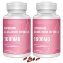 Glutathione Liposomal Softgels 1500MG, Integratore Glutathione Ridotto con Vitamina C, Migliore Assorbimento, Antiossidante Non OGM Potente per invecchiamento sano, Detox, Salute Immune,120 Softgels