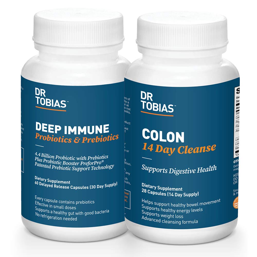 Dr. Tobias Digestivo Kickstarter Bundle con Colon 14 giorni Cleanse & Profondo Probiotici e Prebiotici