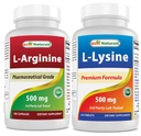 I migliori naturali L-Arginina 500mg & L-Lysine 500 mg