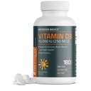 Bronson vitamina D3 10.000 UI (250 MCG) per la funzione muscolare sana e il supporto immunitario, non OGM, 180 compresse