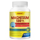 10-in-1 Magnesio Complesso Supplemento, Magnesio Glycinate 500mg con Citrato & Malato, Alta Assorbimento Chelato Plus Vitamina D3 & Zinc - per Nerve, Muscle & Bone Support - 120 Capsule