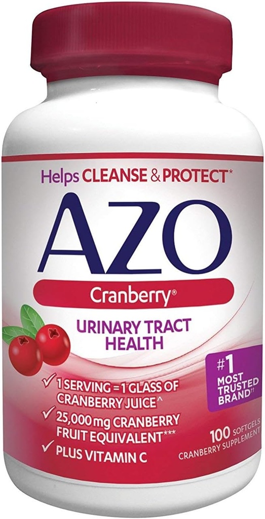 AZO Cranberry, massima resistenza, Softgels 100 ea (Pack of 4)