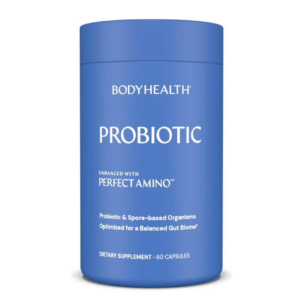 BodyHealth Probiotico Migliorato con PerfectAmino per le donne e gli uomini, Spore Basato con Bifidobacterium, Lactobacillus Salivarius, Lactobacillus Acidophilus - 60 capsule