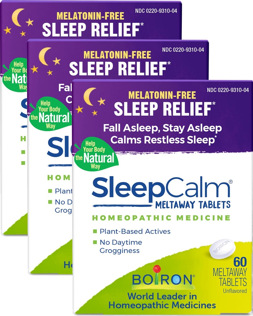 Boiron SleepCalm Sleep Aid for Deep, Relaxing, Restful Nighttime Sleep - Melatonin-Free e Non Habit-Forming - Compresse irrisolvibili - 180 Count