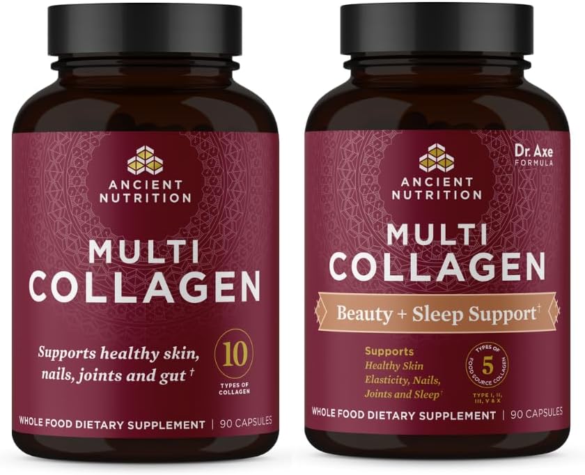 Antica nutrizione multi collagene capsule, 90 conte + multi collagene capsule, bellezza & sonno, 90 conte