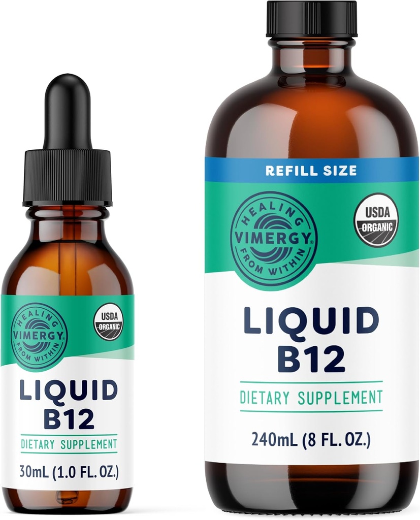 Vimergy Liquid B12 (30 mL) e Liquid B12 Refill (240 mL) - Bundle