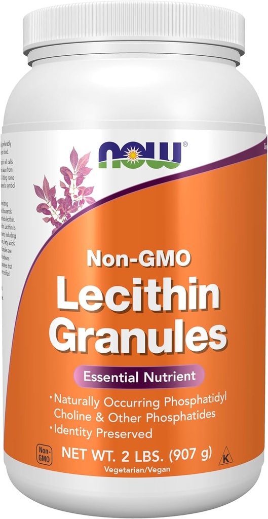 NOW Integratori alimentari, Granule di lecitina con la coline di fosfatidil naturale e altri fosfatidi, 2-pound