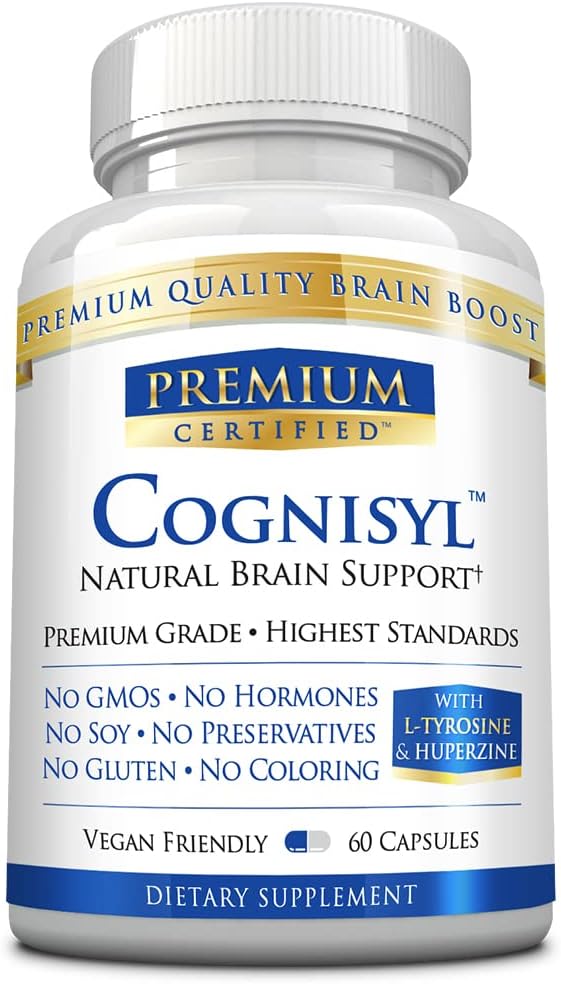 Cognisyl - Aumentare la Memoria, Prestazioni Mentali, Energia e Focus. Vitamina B Complex, St. John's Wort, DMAE Bitartrate, BioPerine - 60 capsule