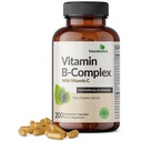 Futurebiotici Vitamina B Complex con Vitamina C Supporta la Produzione Energetica, Sistema Nervoso e Supporto Immune - Non OGM, 200 Capsule Vegetariani