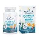 Nordic Naturals Ultimate Omega Jr., Fragola - 90 Mini Gel Morbidi - 680 Omega-3 Totale con EPA & DHA - Salute del cervello, Mood, Imparare - Non OGM - 45 Serve