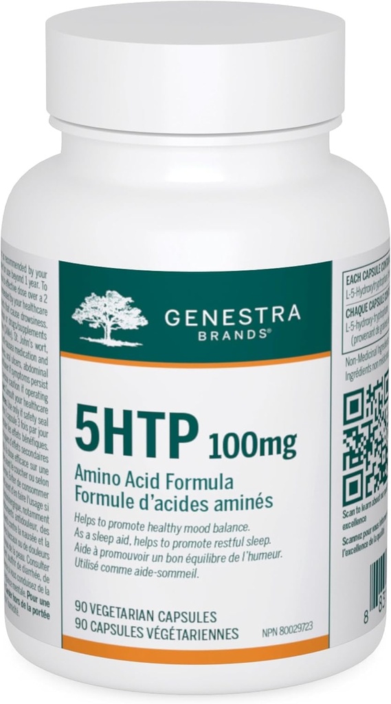 Genestra Brands 5HTP 100 mg | Supporto per sonno e bilanciamento mentale | 90 capsule