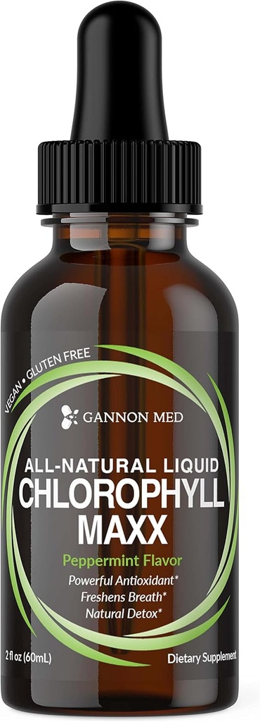 Clorofilla Maxx - Clorofilla liquida - 2oz - Gocce liquide di clorofilla - Clorofilla - Deodorante interno - Tutto Clorofilla liquida naturale - Boost di energia - Aiuta w/Digestione - Mint