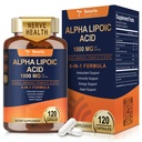 Totaria Alpha Lipoic Acid 1000mg - ALA Supplemento Antiossidante per Neuropatia Support Nerve Health, Liver Detox, Antiossidante, Metabolismo e Cell Energy, Anti-invecchiamento - Non-OGM, Gluten Free, Vegan Safe