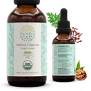 HerbEra Herbal Cleanse Organic Alcohol-Free Tincture | Detox and Cleanse Formula, Estrarre supplemento | Organic Wormwood Herb, Black Walnut Hull, Cloves Flower Buds | Purge Extract (2 fl oz)