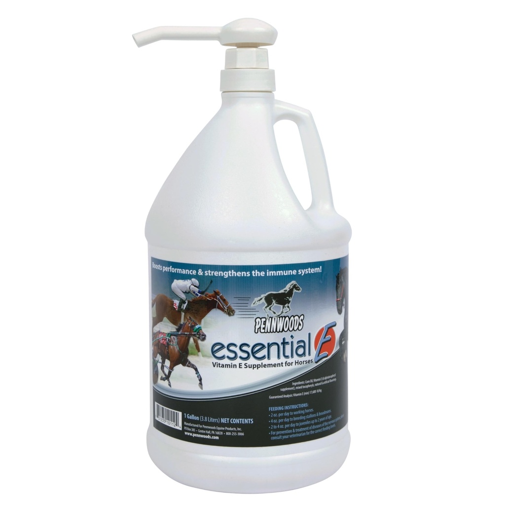 Pennwoods Essential E: Equine Vitamin E Supplemento per la salute del cavallo, Performance, Recupero & Nutrizione - 1 Gallone