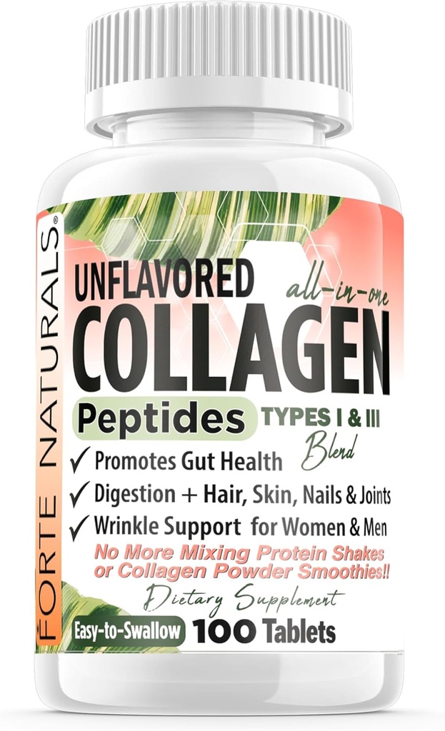 Pillole di Peptide di collagene 100 compresse Proteine Supplementi NO Più polvere di miscelazione si agita Facile da ingoiare Collagen Peptides Pillole di polvere capsule proteiche Keto