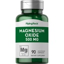 Piping Rock Magnesium Oxide 500mg Capsule | 90 Count | Non OGM, Gluten Free Supplement