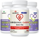 CoQ10 600mg 1PCS Bundle con 800mg Liposomal CoQ10 Ubiquinol Supplemento 2PCS