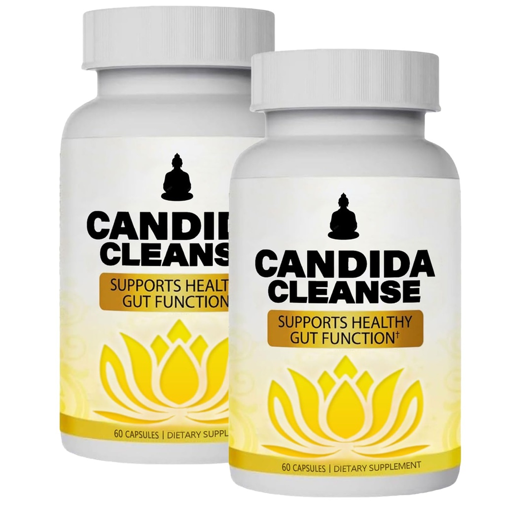 CandiFresh Candida Cleanse - Gut & Colon Support, Natural Herbal Formula, Include Oregano Leaf, Wormwood, Black Walnut, Caprylic Acid-1, 60 capsule (2)