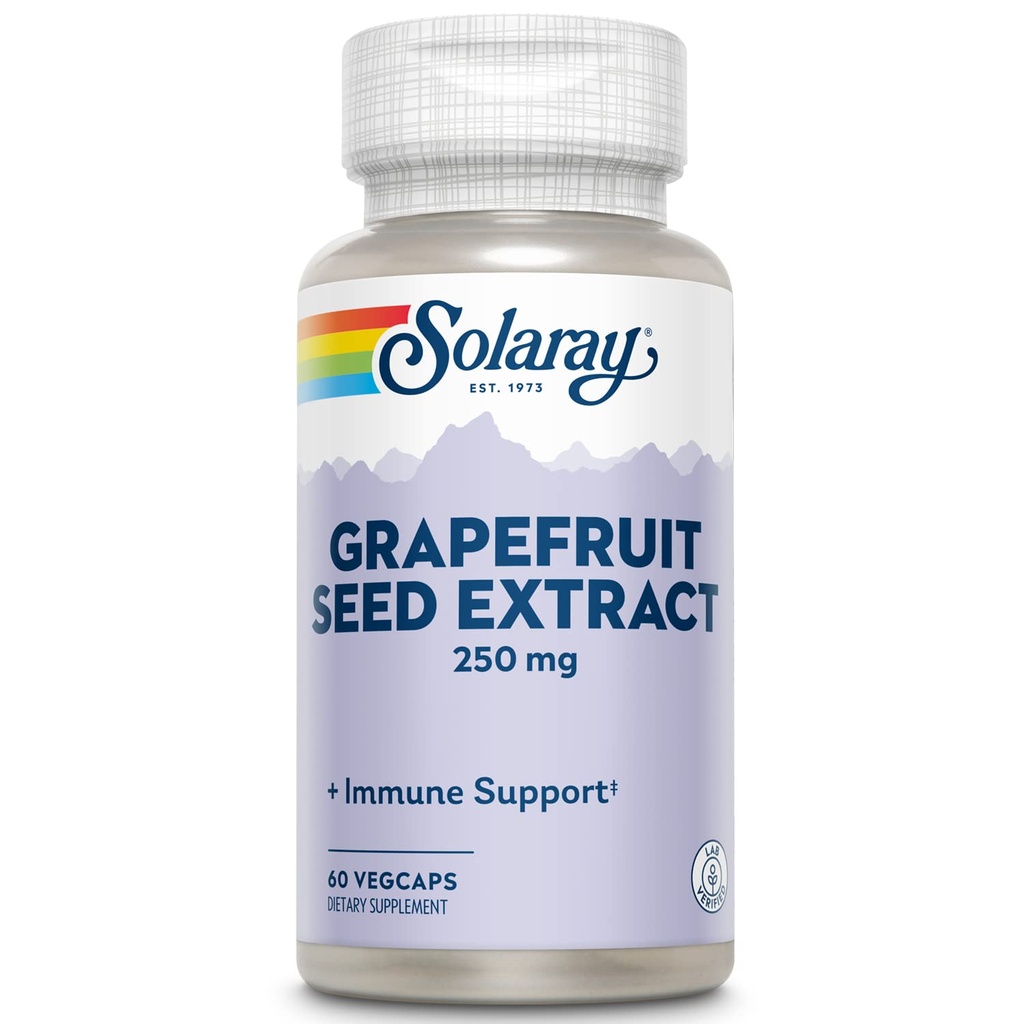 SOLARAY Garantito Potency Grapefruit Seed Extract, Veg Cap (Btl-Plastic) 250mg | 60ct