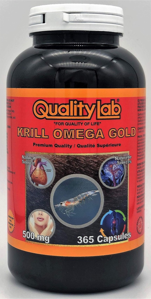 Krill olio Omega Gold 500 mg 365 capsule (Made in Canada)