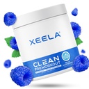 XEELA Pre polvere di allenamento - pulito e testato - Jitter libero, sicuro e naturale - Aumentare l'energia termogenica, messa a fuoco, e la resistenza w/Creatina, caffeina organica e citrullina basata sulle piante (Blue Raspberry)