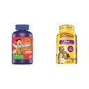 Vitamine di Flintstones Chewable Kids Vitamine, Multivitamin & L’il Critters Fiber Daily Gummy Supplement per bambini, per il supporto digestivo, aromi di bacche e limone, 90 Gummies