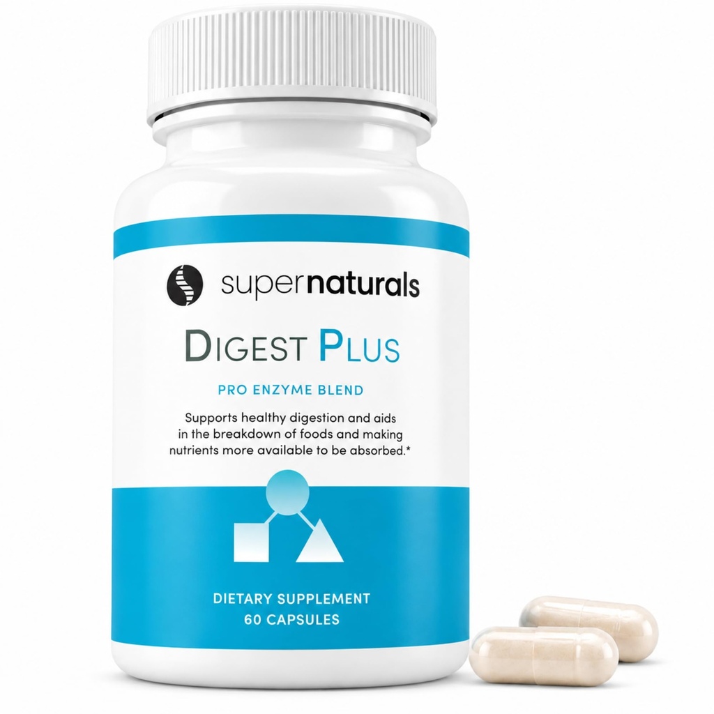 Digest Plus, Salute Gut per gli uomini, Supplemento Digestione, Enzimi Digestivi, Salute Gut per le donne, Gas & Bloating Relief, Premium Gut Health Supplement, 60 Caps