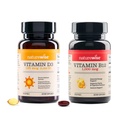 NatureWise Vitamin D3 5000iu, B12 1000mcg Clarity Mental Supporto energetico Salute immunitaria Non OGM Gluten Olio d'oliva gratuito Softgels