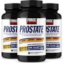FORCE FACTOR Prostate, 3-Pack, Saw Palmetto e Beta Sitosterol Supplemento per gli uomini, Supporto per la salute della prostata, Supporto per le dimensioni, Rilievo urinario, Controllo della vescica, Riduzione dell'urinazione notturna, 180 Softgels