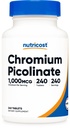 Nutricost Chromium 1000mcg, 240 compresse - Gluten Free, Non OGM
