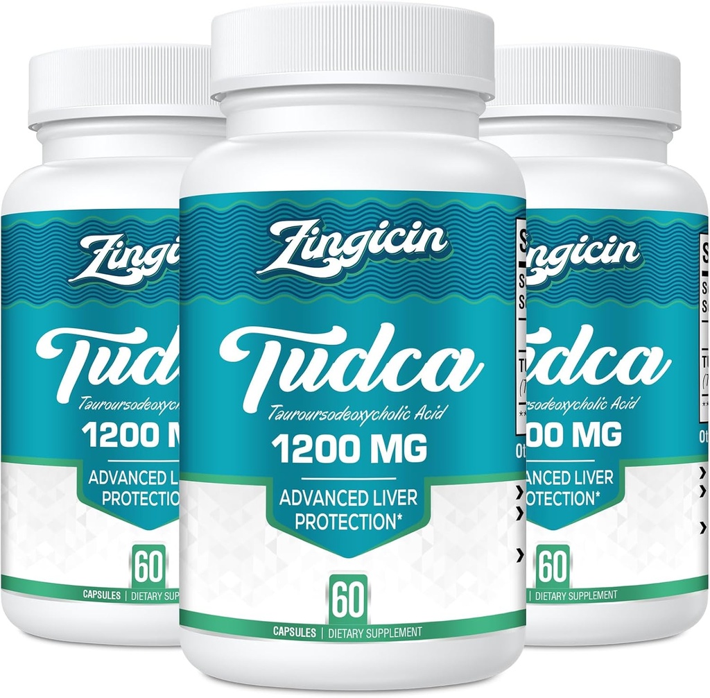 TUDCA Supplemento 1200mg - 180 capsule vegetali,Powerful TUDCA Sale Bile Supplementi per fegato, digestione