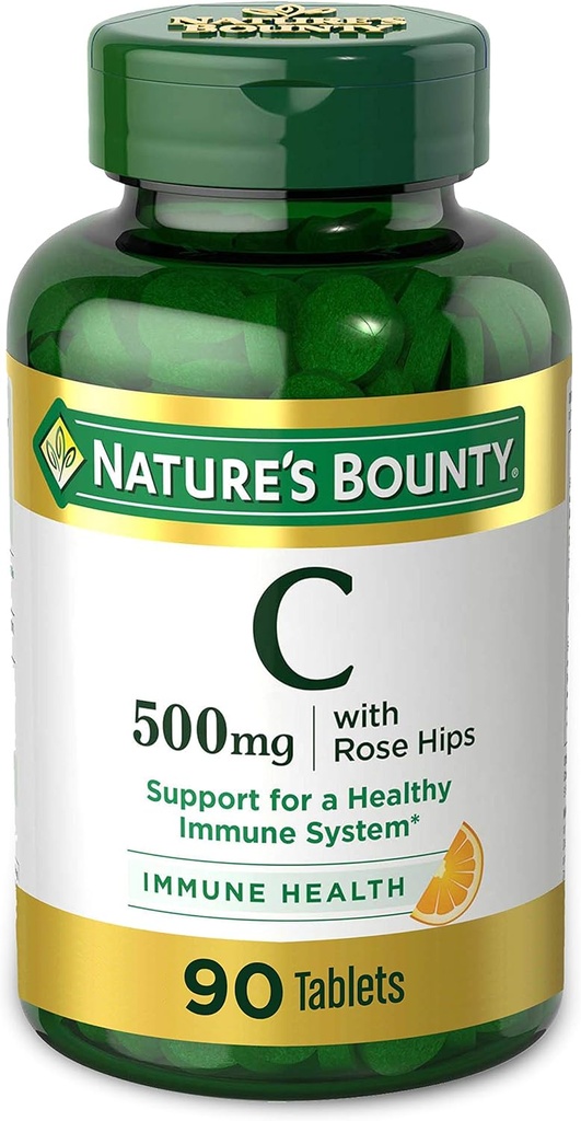 Vitamina C, Supporto per un sistema immunitario sano, 500 mg di vitamina C con Rosehips, 90 compresse masticabili