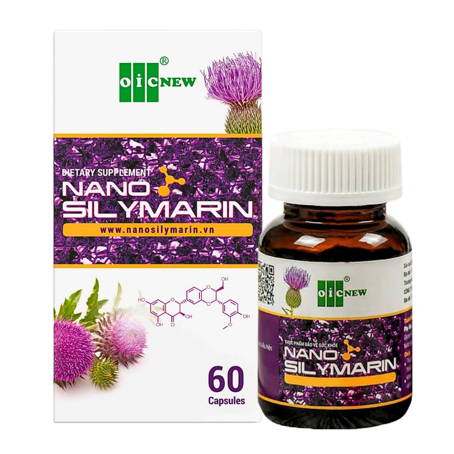 Nano Silymarin - 60 capsule - Liver Health Support and Stabilize Liver Cell - Nano Technology Aumenta l'assorbimento fino al 99,9%