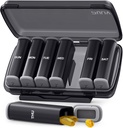 PULIV Large Weekly Pill Organizer 2 volte al giorno con doppio Damp-Proof Design, Nero AM PM Pill Box 7 giorno per la protezione della privacy, Pill Case per vitamine, farmaci, oli di pesce, integratori