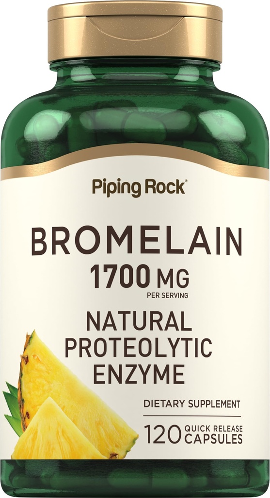 Piping Rock Bromelain Supplemento | 1700 mg | 120 capsule | Ananas Enzyme | Non-GMO, Gluten Free