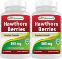 Best Naturals Hawthorn Berry 565 mg 180 capsule (180 conteggio (Pack of 2))