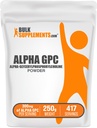 BulkSupplements.com Polvere alfa GPC - Supplementi colina, Alfa GPC 300mg - Senza glutine e senza glutine, 600mg per porzione, 250g (8.8 oz) (Pack of 1)