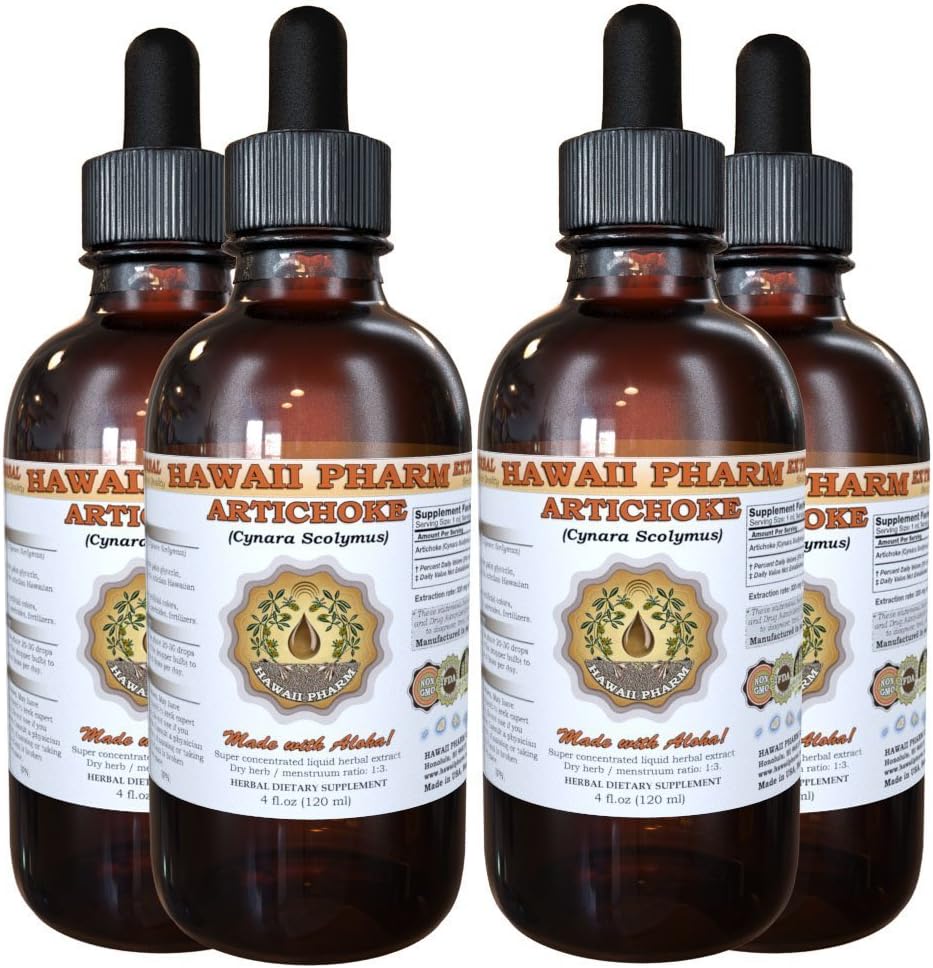 Estratto di liquido di carciofo, carciofo organico (Cynara scolymus) tintura 4x4 oz