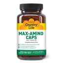 Country Life Maxi-Amino con 16 Aminoacidi Free Form, 180 Capsule Vegetariani, Gluten Free Certificato, Vegetariano Certificato