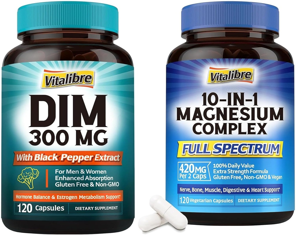 Supplemento DIM 120 Capsule & 10 in 1 Magnesio Complesso 120 Capsule