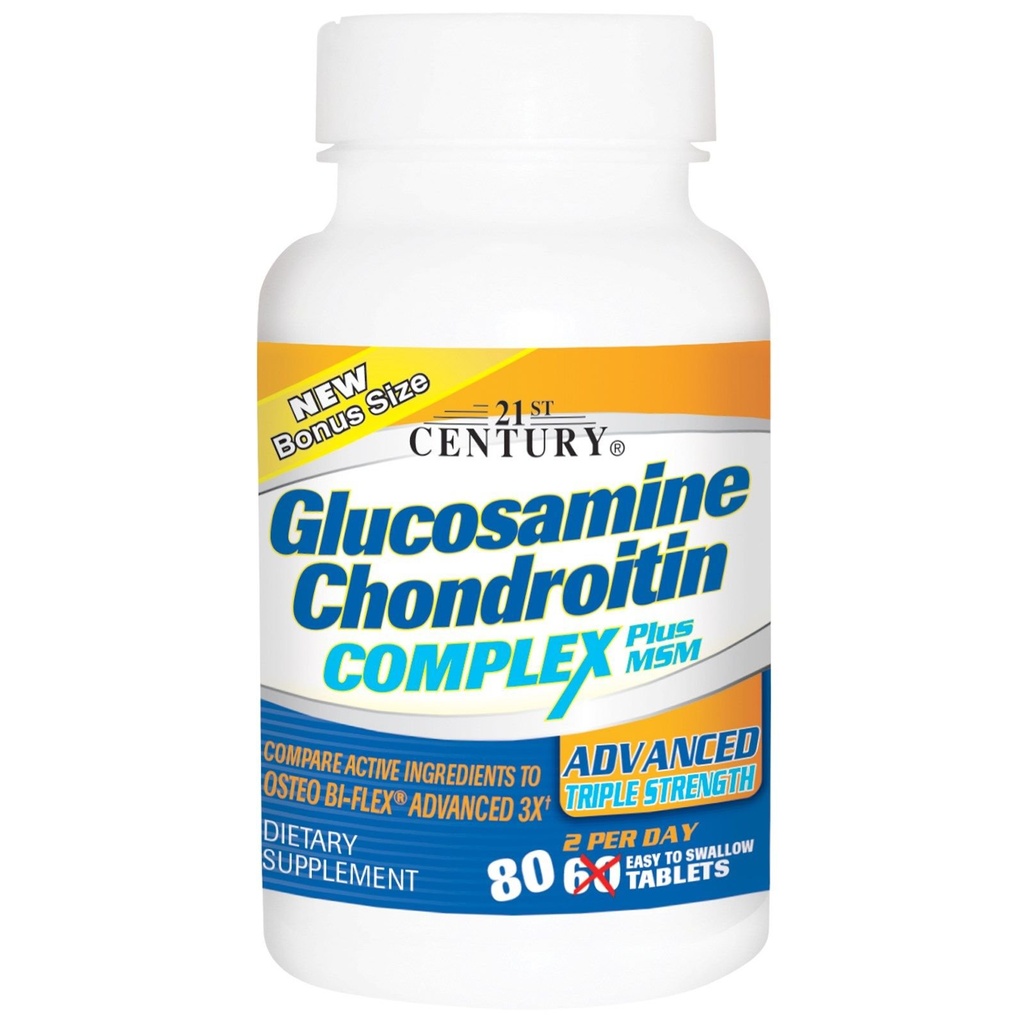 Glucosamina Chondroitin Complex Plus MSM, Advanced Triple Strength, 60