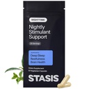 Stasis Nighttime - Capsule calma e sonno per abbinare con Stimulant - Skullcap, Magnolia Bark, Magnesio per il sonno, e Integratori di Astaxantina per il relax e il supporto al mood - 25 Serve