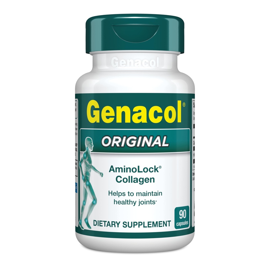 Genacol Original – Integratore di collagene con Peptidi di collagene ultraidrolizzati, mantiene la salute comune, per Giunti & Ginocchiere, 90 capsule (30-Fornitura di Giorno)