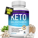 Toplux Keto Blocker Pills White Kidney Bean estrarre - 1800 mg Ketosis naturale, Supporto Keto Diet, per le donne degli uomini, 90 capsule, supplemento