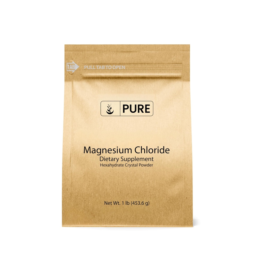 Ingredienti originali puri cloruro di magnesio (1 lb), imballaggio ecologico, polvere di cristallo, supplemento di magnesio
